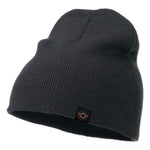 Cuff-less Ultra Soft Knit Beanie -Charcoal